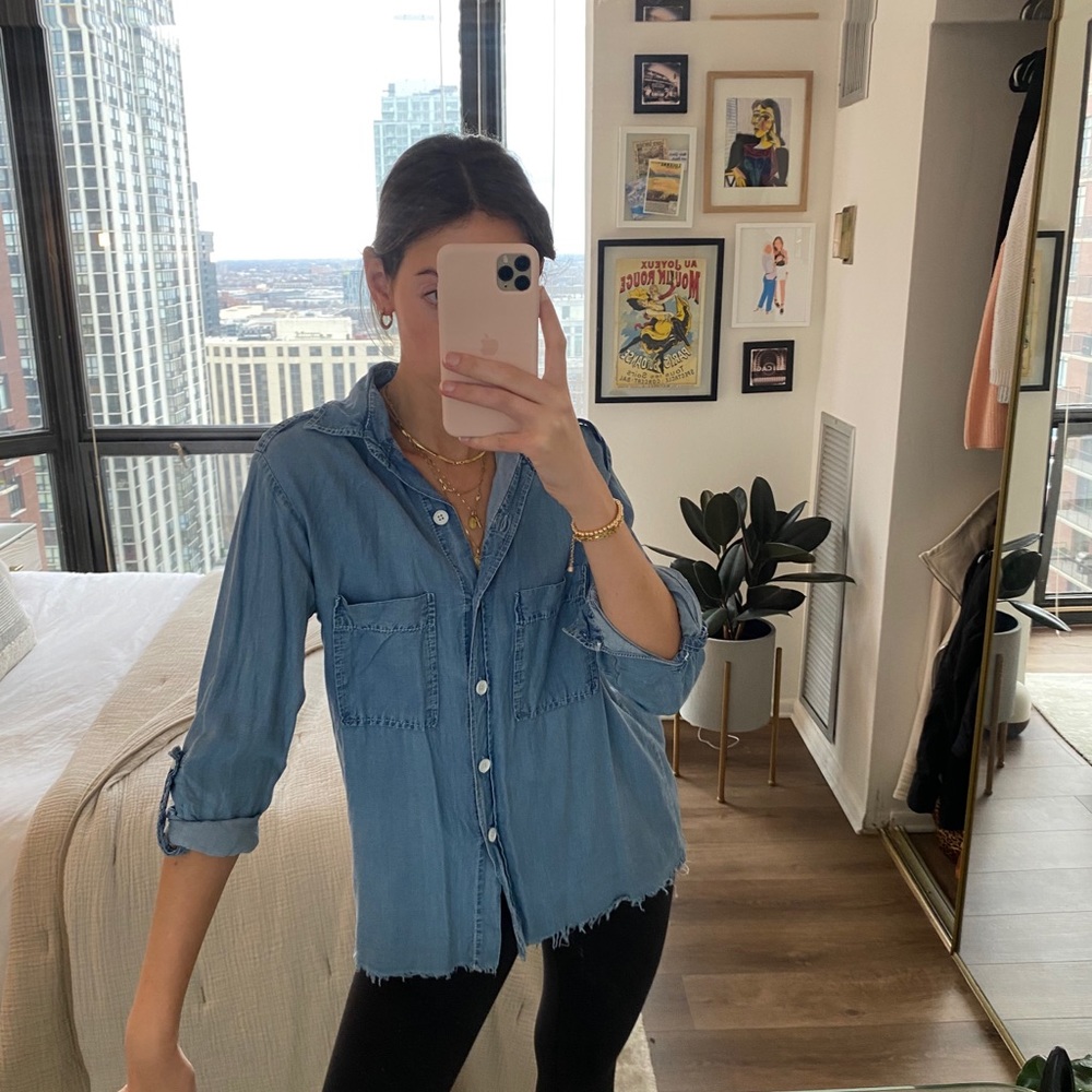 Zara chambray button down